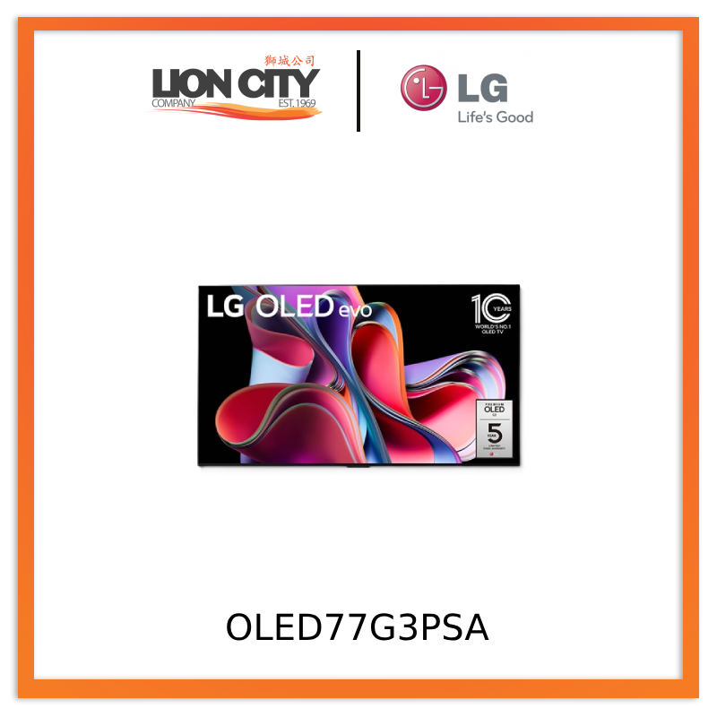 LG OLED77G3PSA OLED evo G3 77" TV 4K Smart TV 2023 Gallery Edition Ultra HD 4K resolution, AI ThinQ