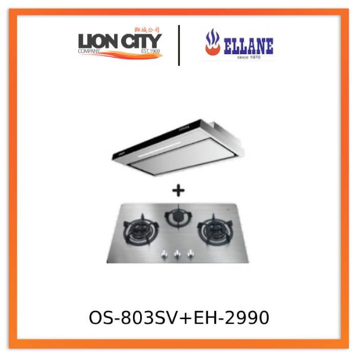 Ellane EH-2990 90cm Stainless Steel Slimline Hood + Ellane OS-803SV 86 ...