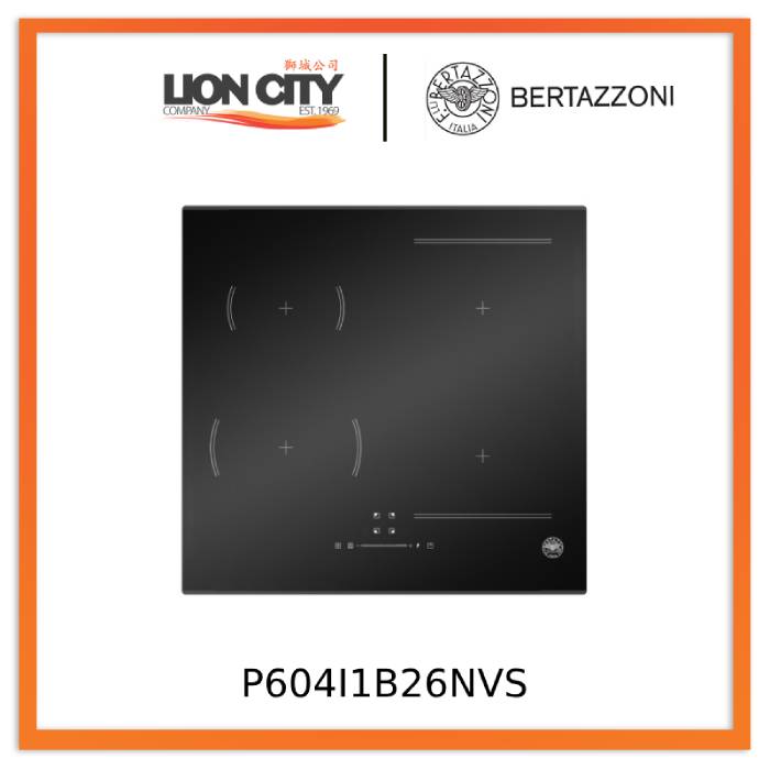 Bertazzoni P604I1B26NVS 60cm induction hob, 4 cooking zones