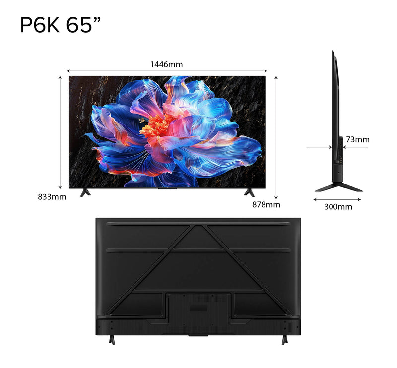 TCL P6K 4K Smart TV AI Google 43‑65 Inch