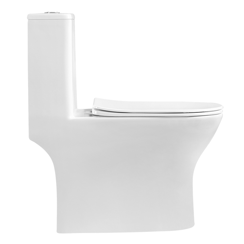 Rubine PF-106S06 One-Piece Toilet Bowl White