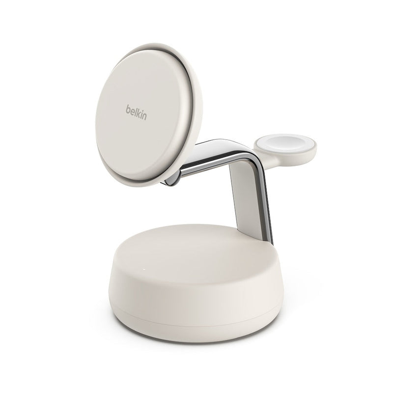 Belkin 3-in-1 Magnetic Charging Dock with Qi2 25W Sand