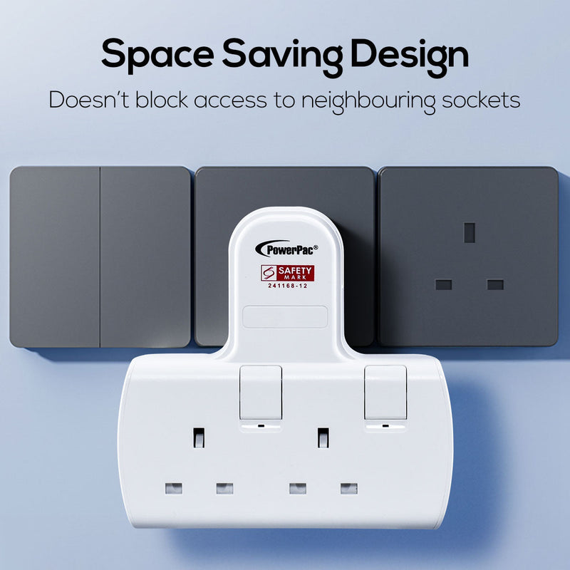 PowerPac 2-Way Multi Plug Extension Adapter PP272WH
