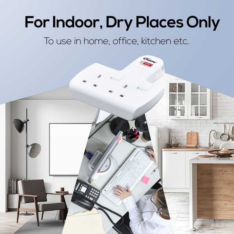 PowerPac 2-Way Multi Plug Extension Adapter PP272WH