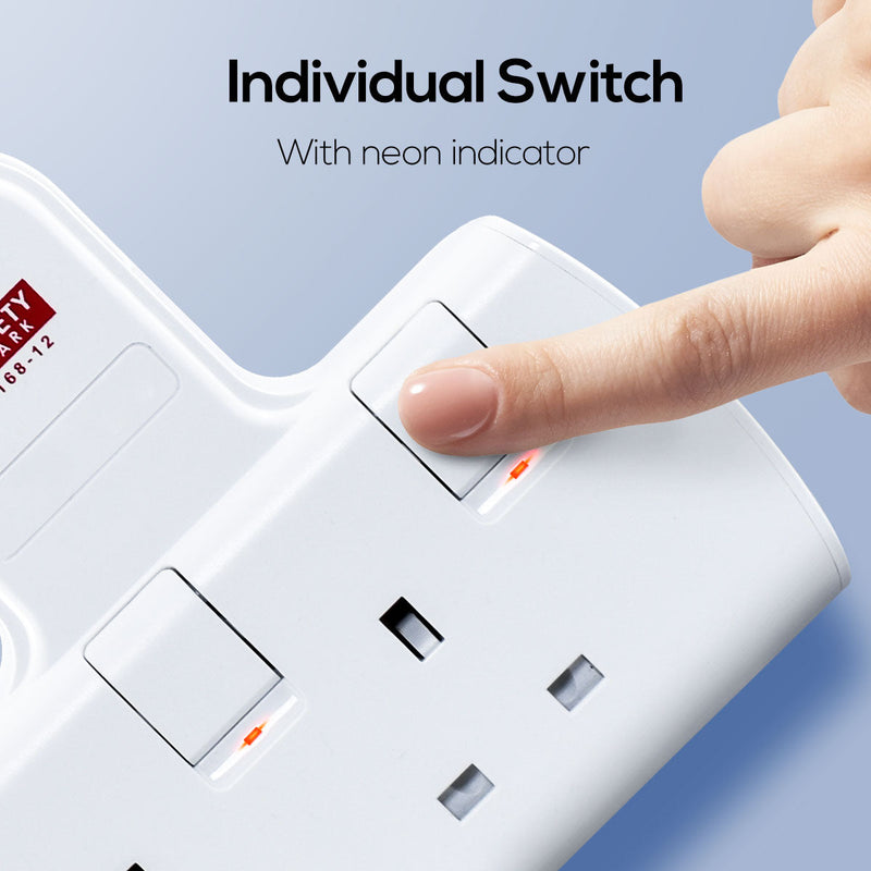 PowerPac 2-Way Multi Plug Extension Adapter PP272WH