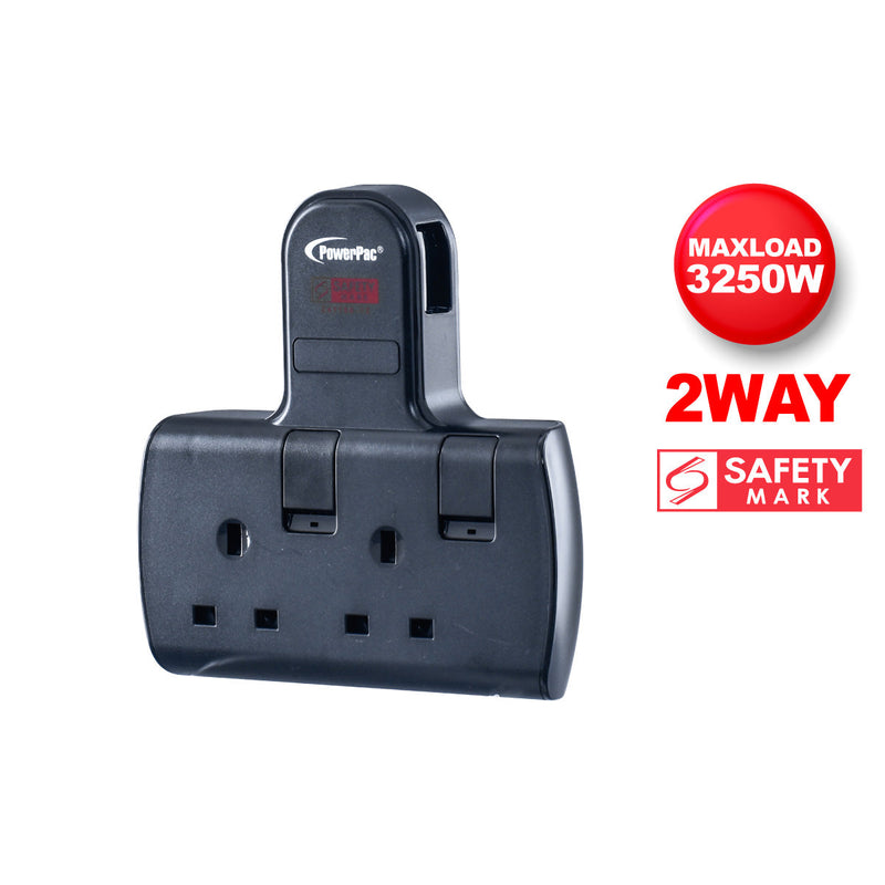 PowerPac 2-Way Multi Plug Extension Adapter PP272BK