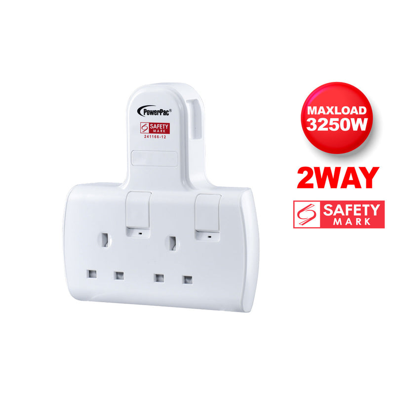 PowerPac 2-Way Multi Plug Extension Adapter PP272WH