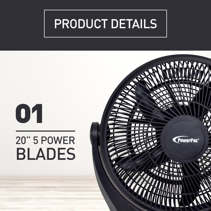 PowerPac 20" Air Circulator Fan PPP2820