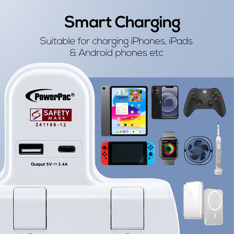 PowerPac 2-Way Multi Plug Extension Adapter PP292U