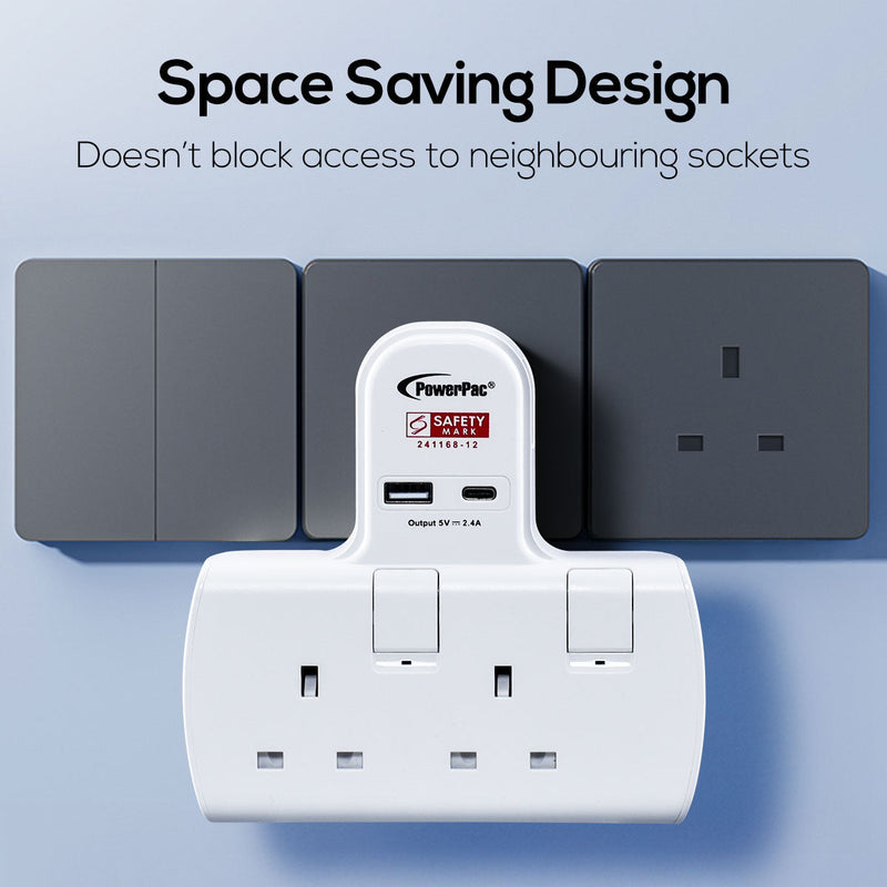 PowerPac 2-Way Multi Plug Extension Adapter PP292U