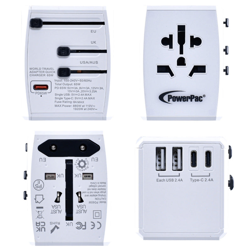 PowerPac 65W Universal Travel Adapter PP7977