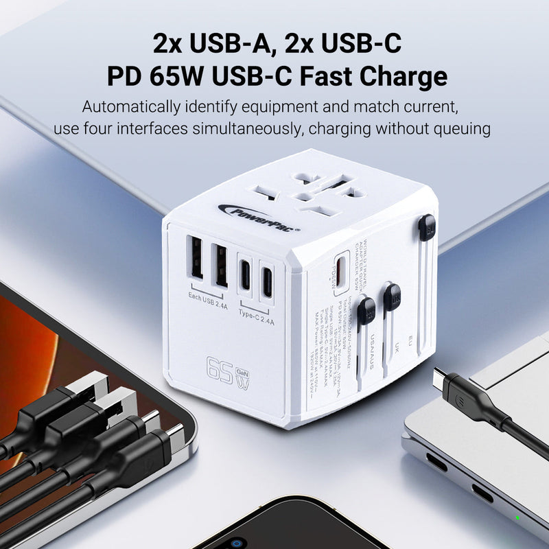 PowerPac 65W Universal Travel Adapter PP7977