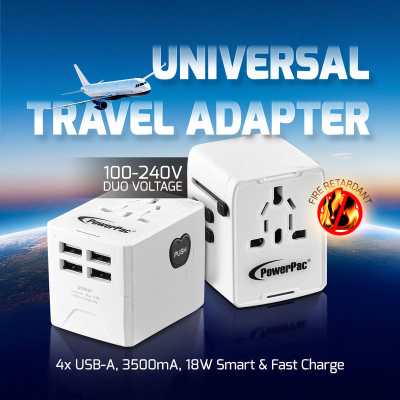 PowerPac Universal Travel Adapter PP7981WH