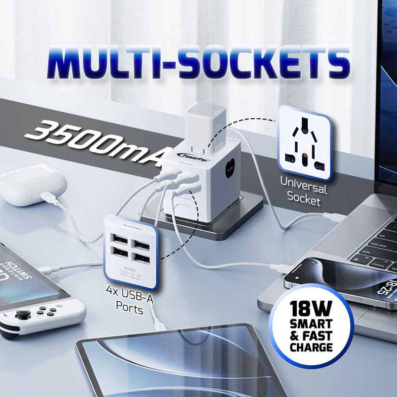 PowerPac Universal Travel Adapter PP7981WH