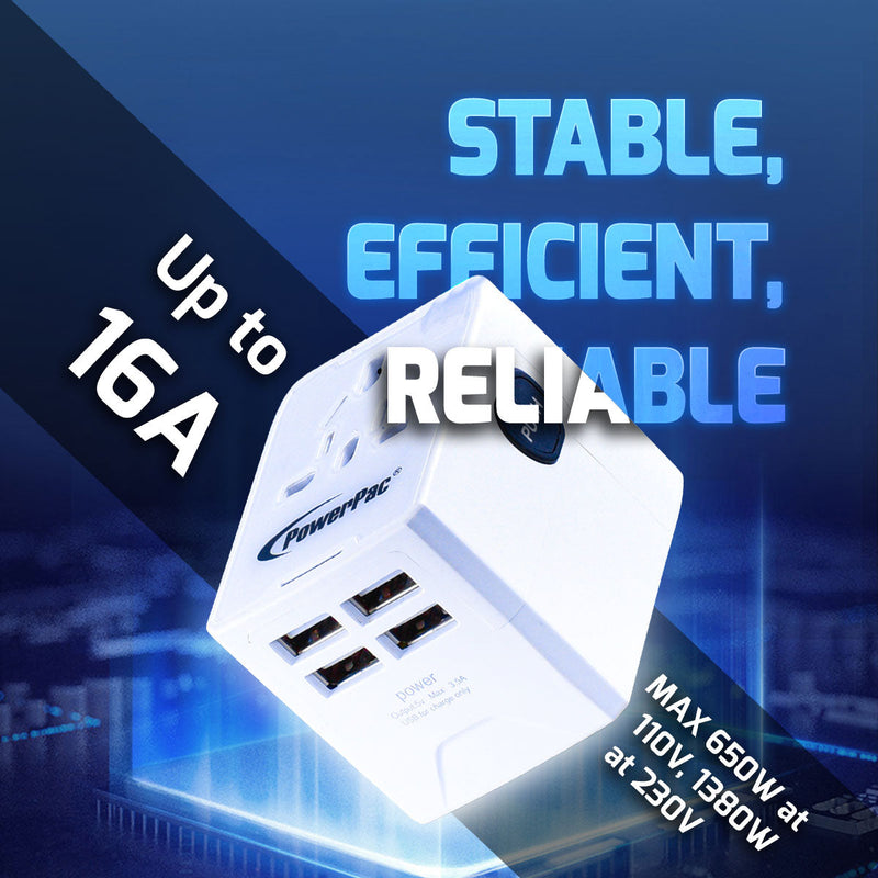 PowerPac Universal Travel Adapter PP7981WH