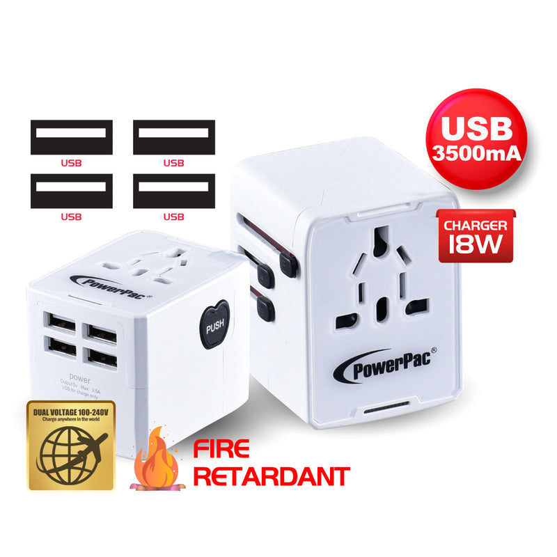 PowerPac Universal Travel Adapter PP7981WH