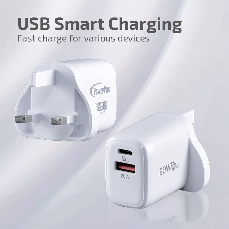 PowerPac 20W USB Smart & Fast Charger PP7982WH