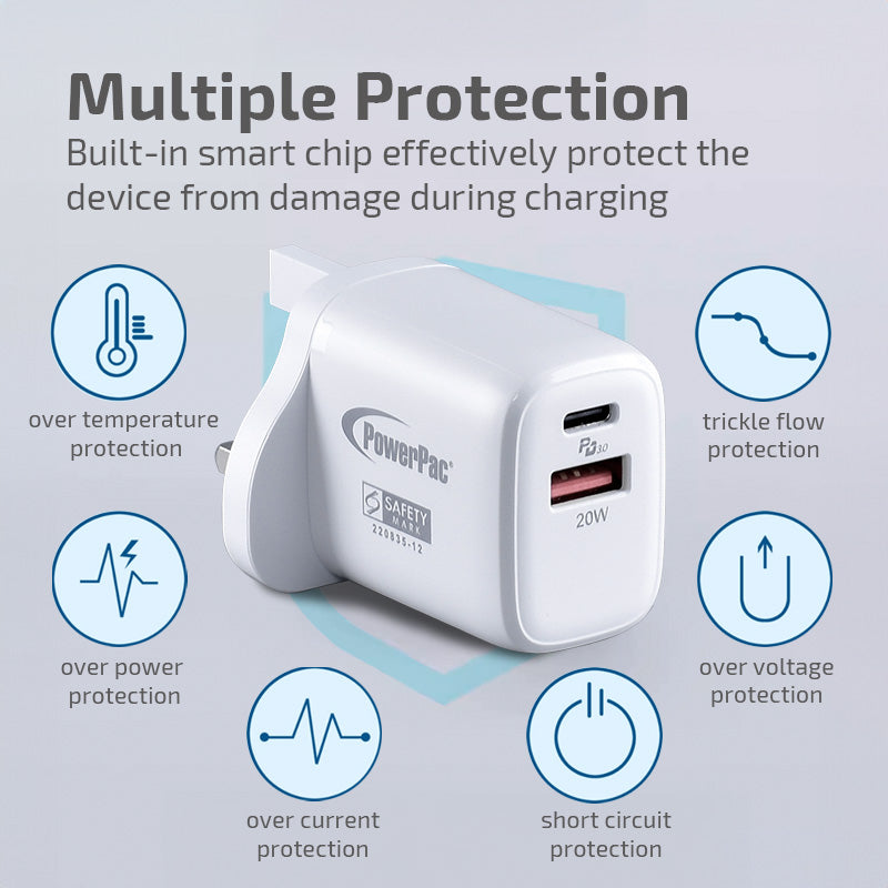 PowerPac 20W USB Smart & Fast Charger PP7982WH