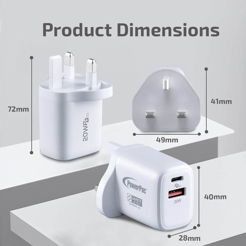 PowerPac 20W USB Smart & Fast Charger PP7982WH