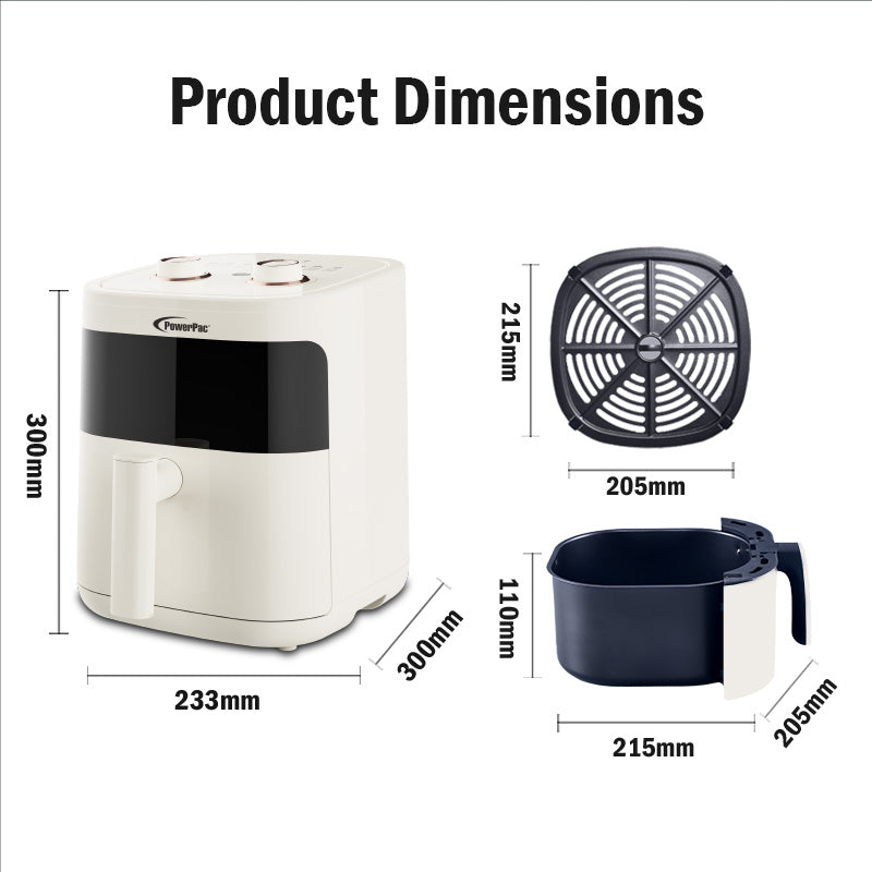 PowerPac 4.5L Air Fryer PPAF308A
