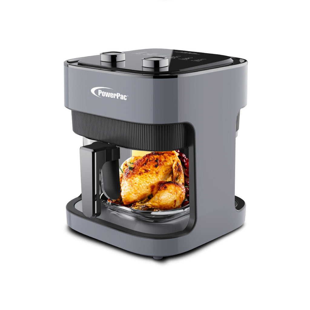 PowerPac 4.8L Glass Basket Air Fryer PPAF345