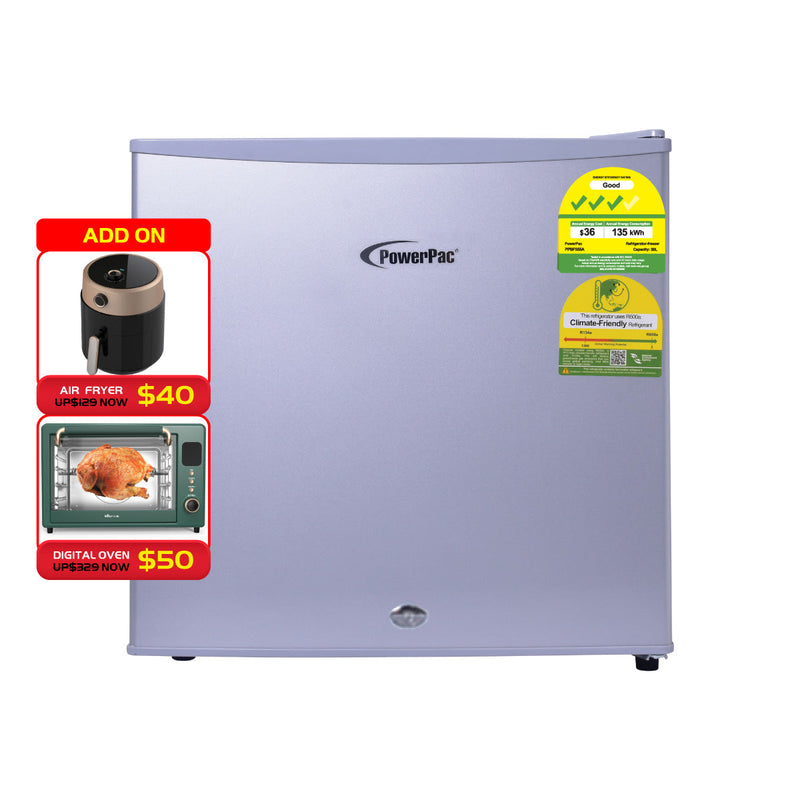 PowerPac 50L Bar Fridge with Lock PPBF555