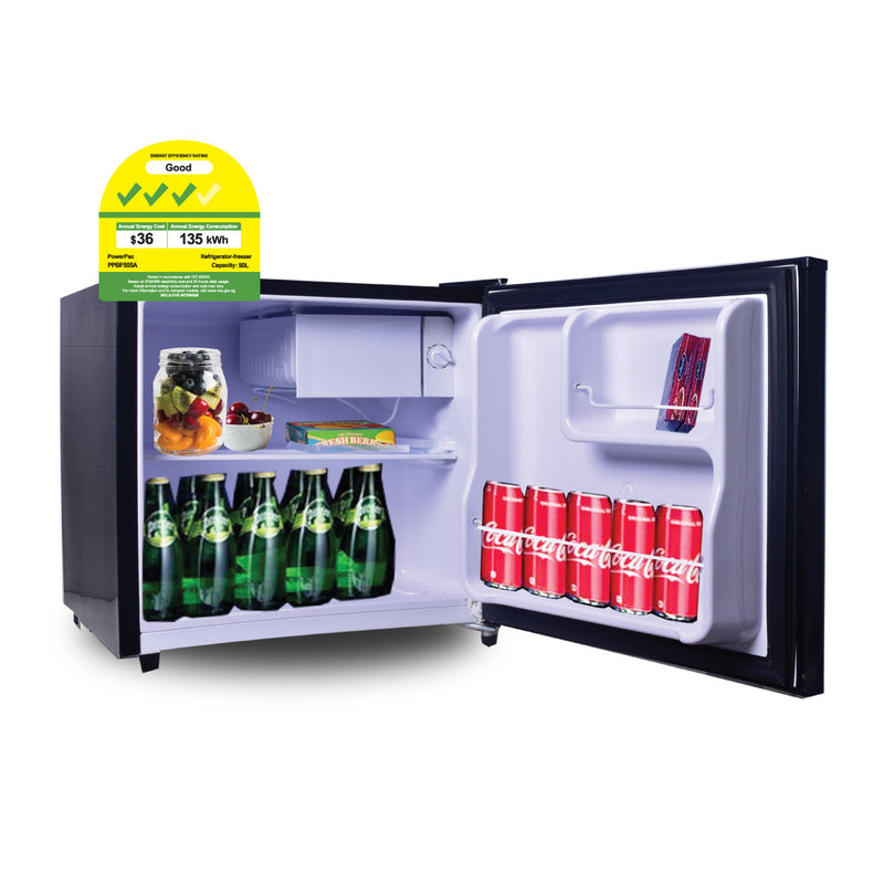 PowerPac 50L Bar Fridge with Lock PPBF555