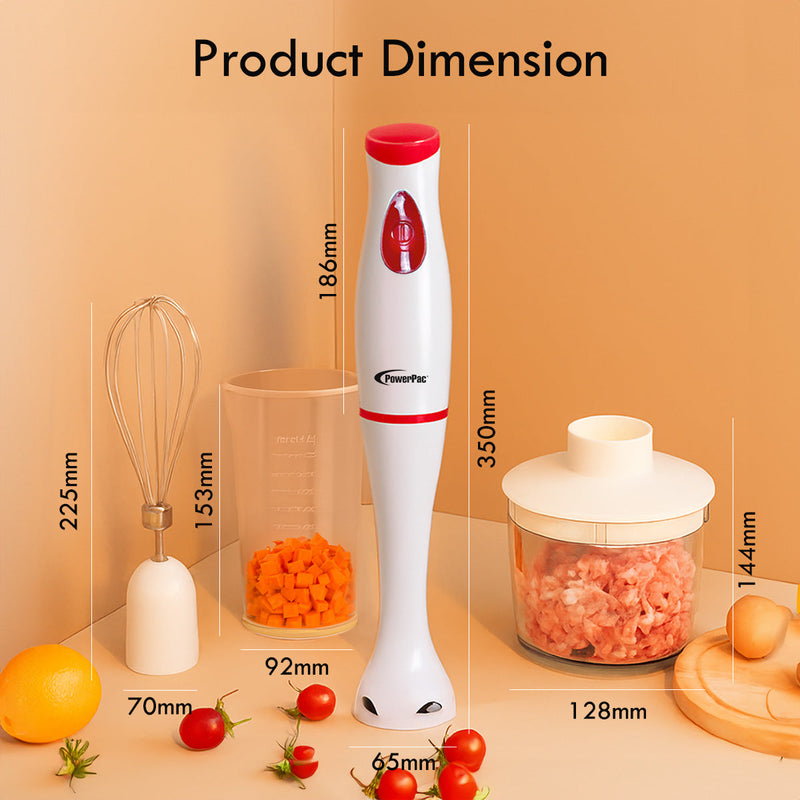 PowerPac 4-in-1 Electric Multifunction Hand Blender Set PPBL383