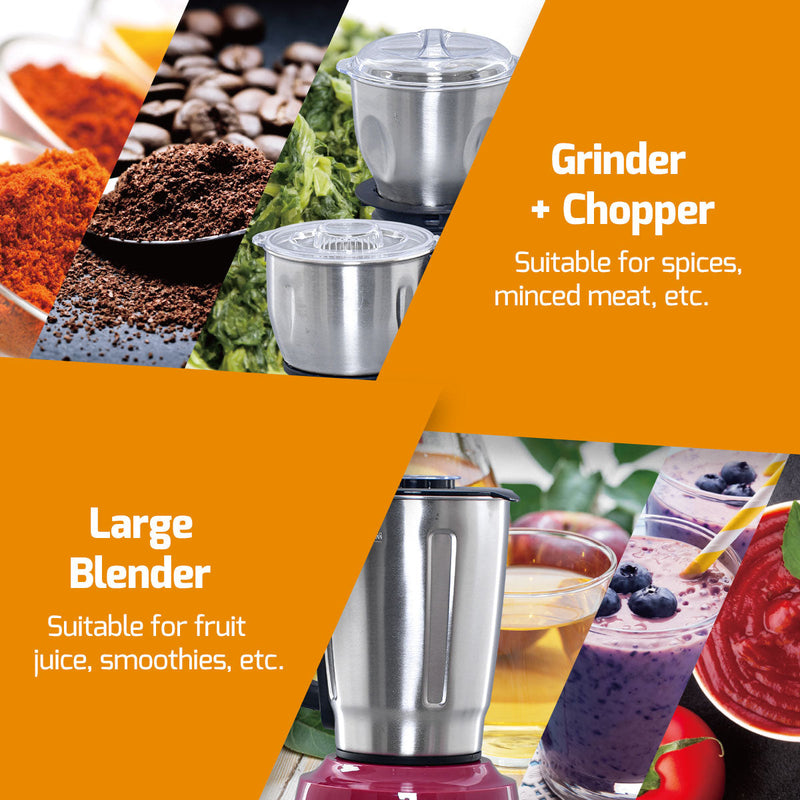 PowerPac 3-in-1 Stainless Steel Blender PPBL906