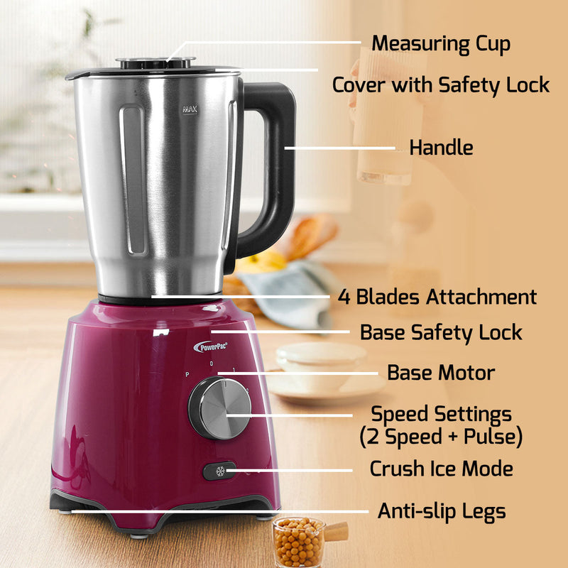 PowerPac 3-in-1 Stainless Steel Blender PPBL906