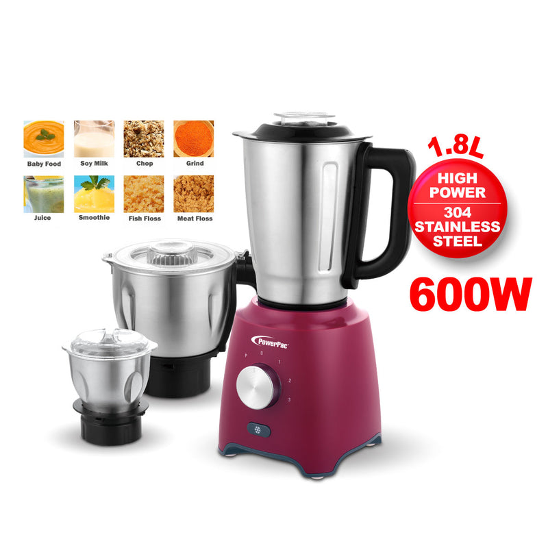 PowerPac 3-in-1 Stainless Steel Blender PPBL906