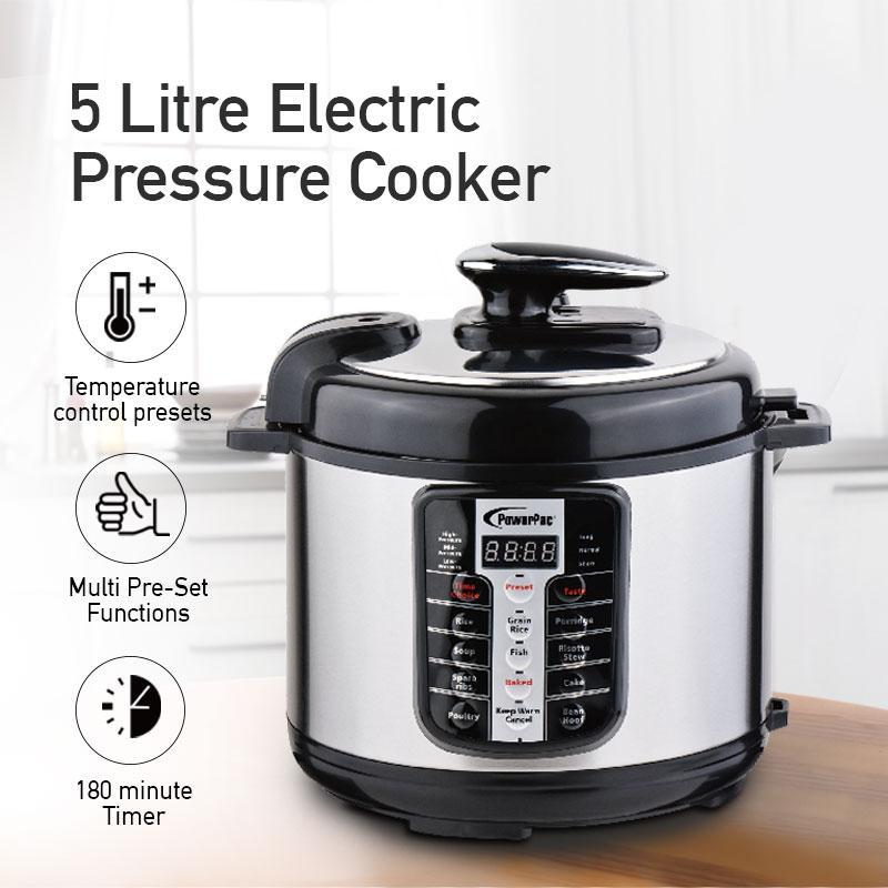 PowerPac 5.0L Electric Pressure Cooker PPC511+SSPOT