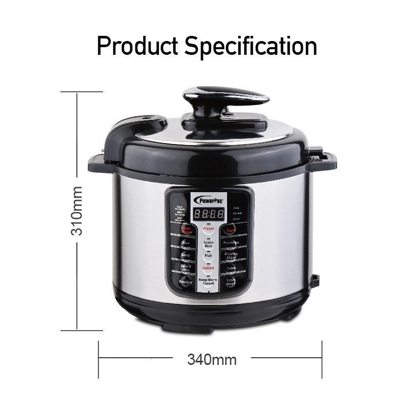 PowerPac 5.0L Electric Pressure Cooker PPC511+SSPOT