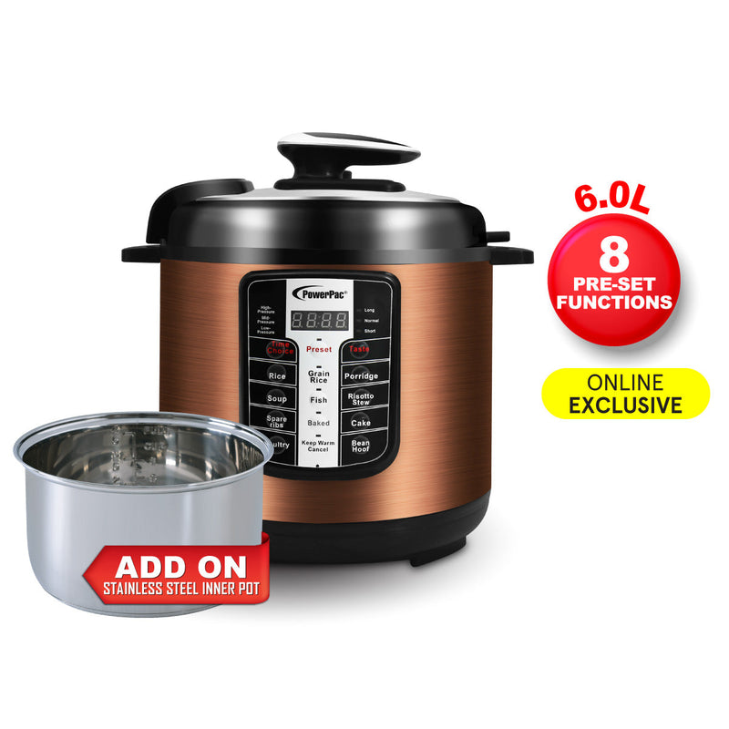 PowerPac 6L Electric Pressure Cooker PPC611+SSPOT