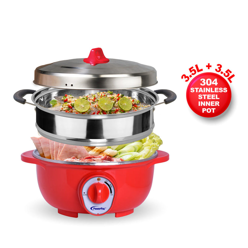 PowerPac 3.5L Electric Wok & Steamboat PPEC811
