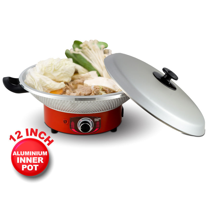 PowerPac 1200W Electric Wok & Steamboat PPEC815