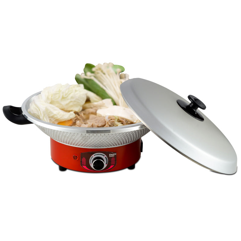 PowerPac 1200W Electric Wok & Steamboat PPEC815
