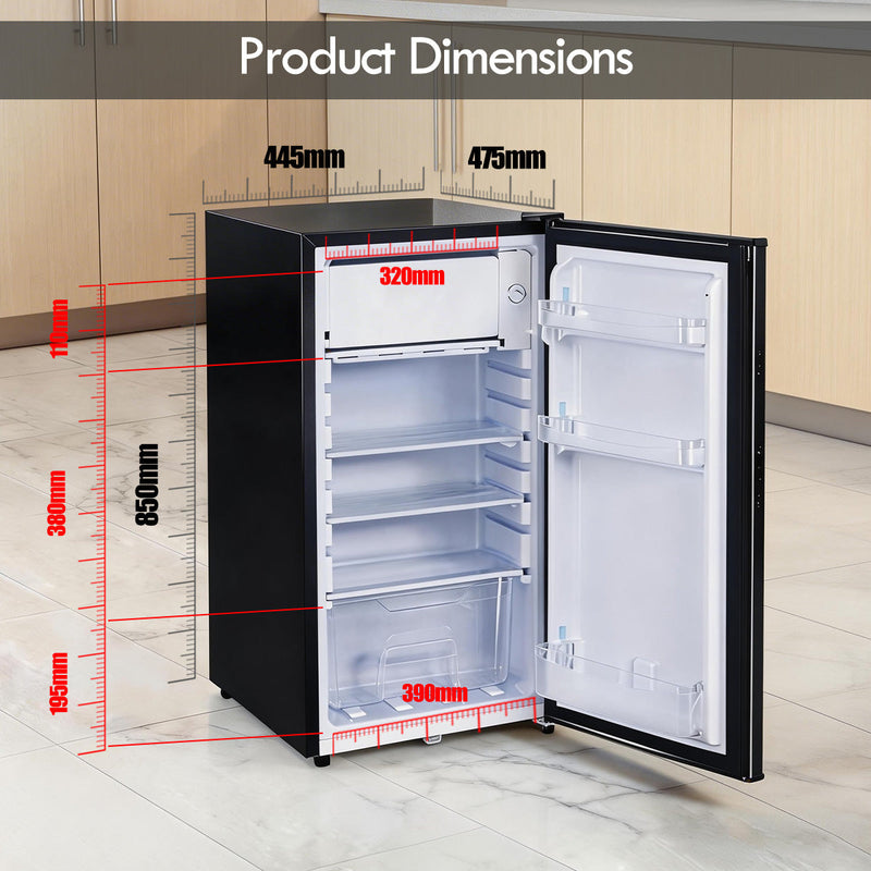 PowerPac 105L Bar Fridge With Lock PPF105