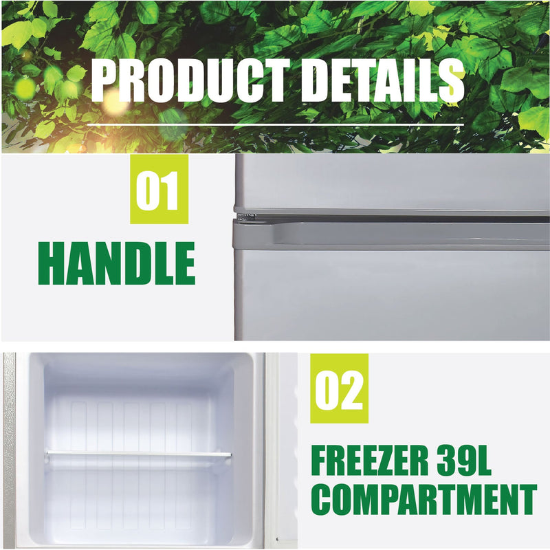 PowerPac 135L 2-Door Mini Bar Fridge PPF136