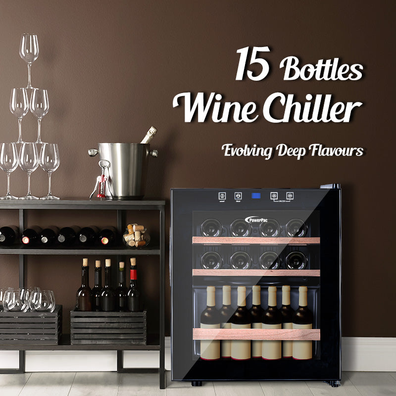 PowerPac 15-Bottle Compressor Wine Chiller PPF15
