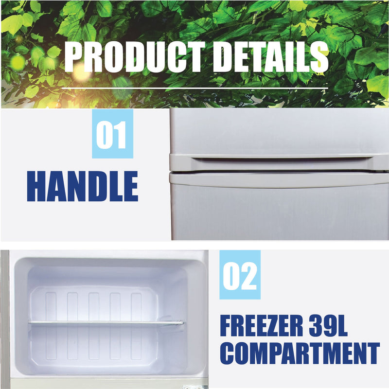 PowerPac 2-Door Mini Fridge with Freezer PPF170
