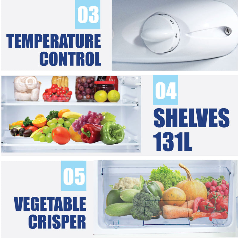 PowerPac 2-Door Mini Fridge with Freezer PPF170