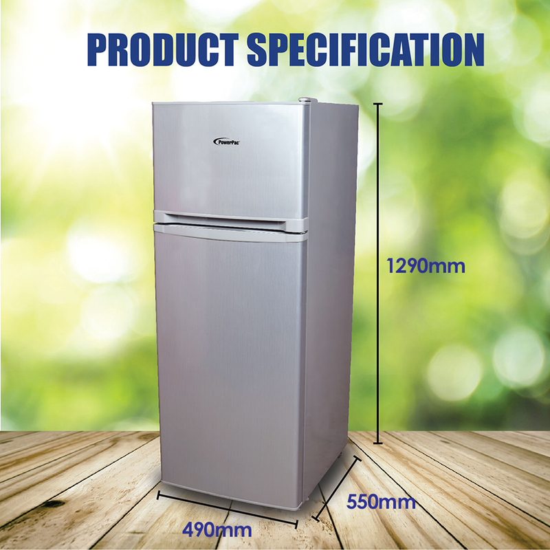 PowerPac 166L 2 Door Fridge PPF170