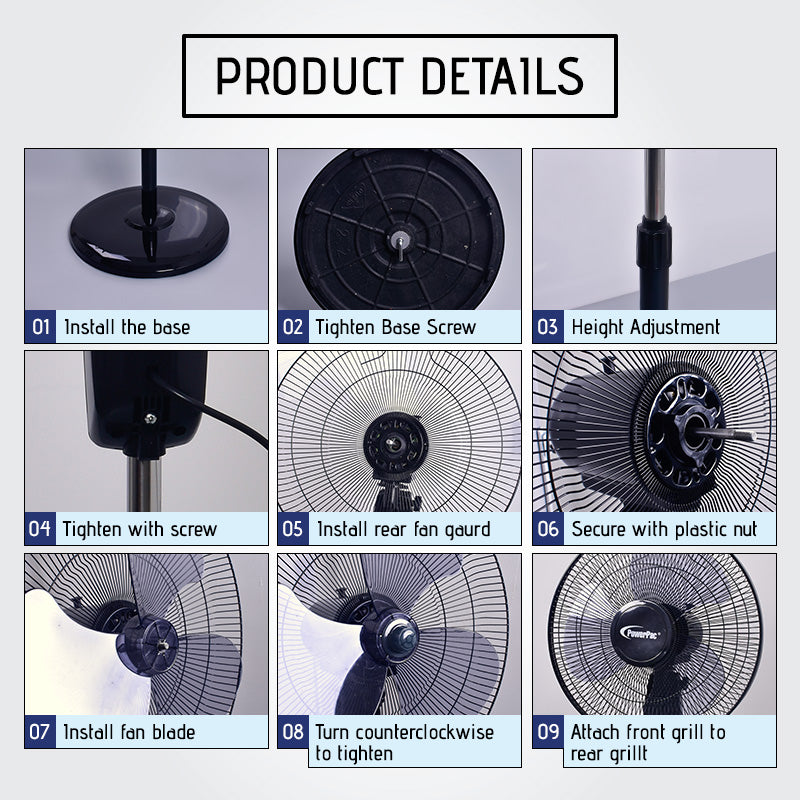 PowerPac 16" Stand Fan PPFS30