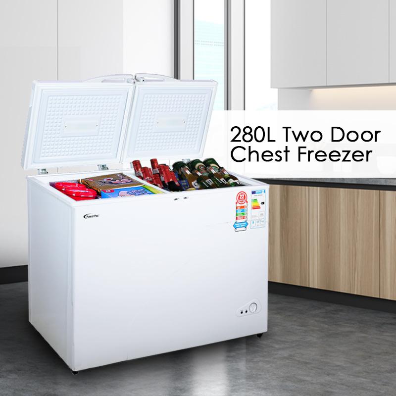 PowerPac 280L 2-Door Chest Freezer PPFZ280