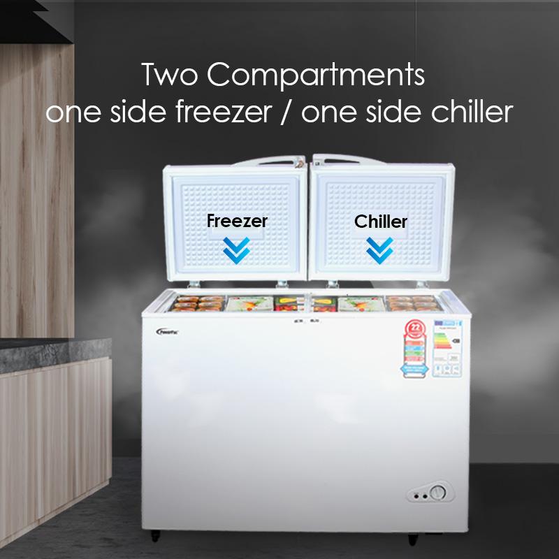 PowerPac 280L 2-Door Chest Freezer PPFZ280