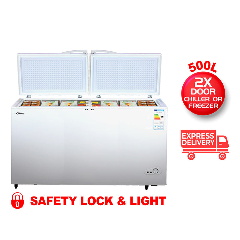 PowerPac 500L 2-Door Chest Freezer PPFZ500