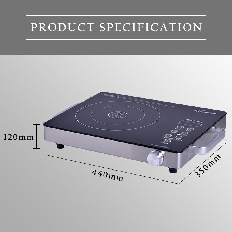 PowerPac 2000W Ceramic Infrared Cooker PPIC831A