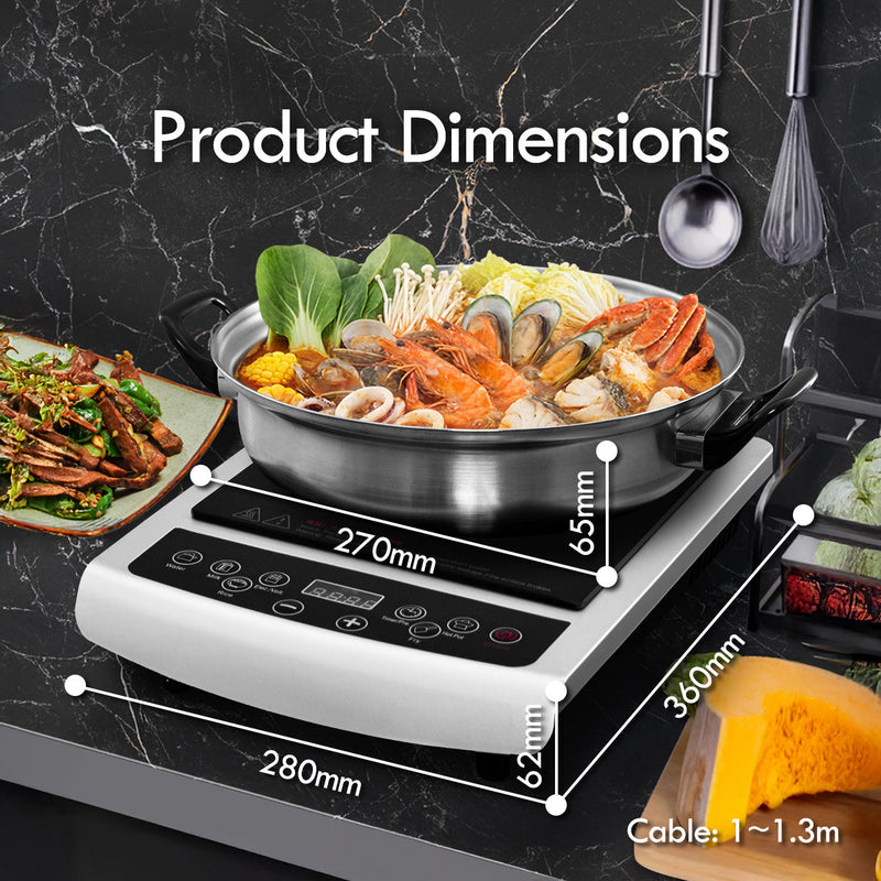 PowerPac Induction Cooker Steamboat with Steamer PPIC848+ Steamer