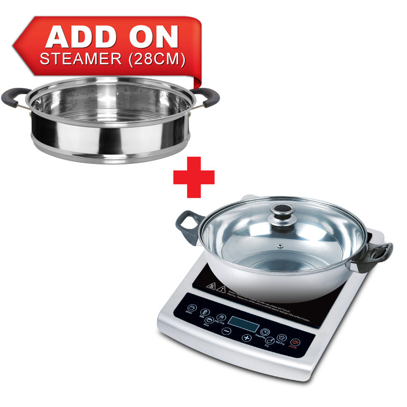 PowerPac Induction Cooker Steamboat with Steamer PPIC848+ Steamer